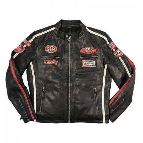 Daytona Leather Jacket Black Men - Jacket - Warson Motors - Racing Clothes