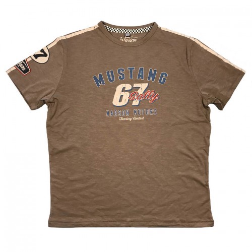 T-Shirt Mustang Men T-shirt Warson - - Brown 67 Motors 