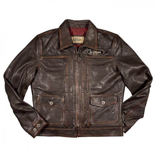 Deville leather jacket Motors - Warson